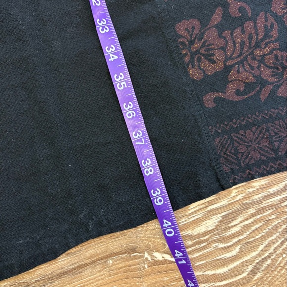 Vintage Black and Red Pencil Maxi Wrap Skirt - Picture 13 of 13